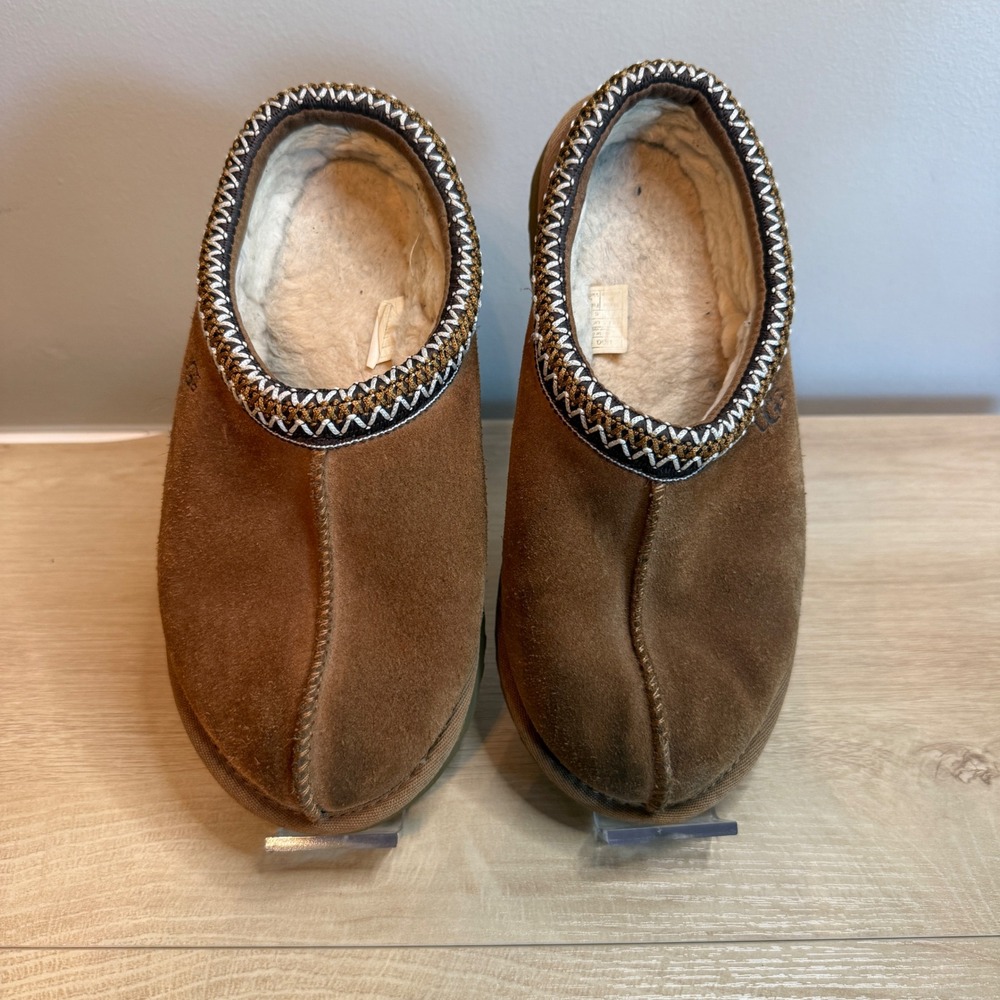 UGG Tasman Chestnut Suede Sheepskin Slippers Womens 7 5955 Brown Clogs